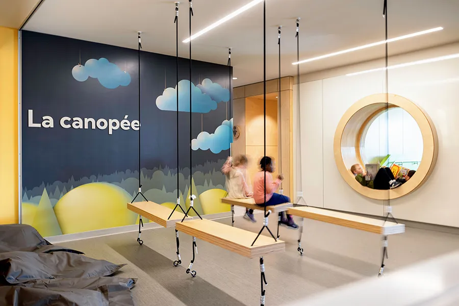 Agrandissement École Saint-Louis - Espace de lecture « La Canopée »