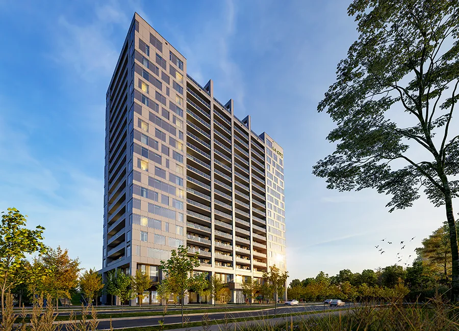 La Cité Gatineau - Devant du bâtiment vue du sol