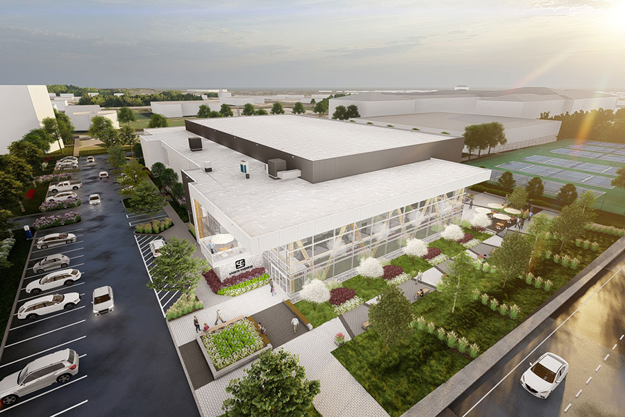 Aréna Sainte-Thérèse Paysagement entrée principale